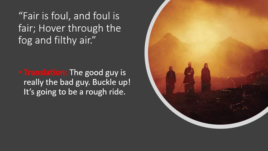 Fair Is Foul and Foul Is Fair