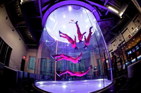 Indoor skydiving