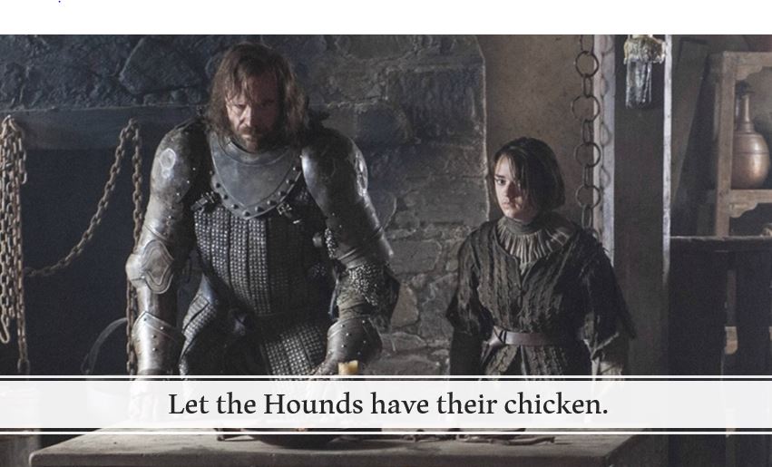 Let the Hounds have their chicken